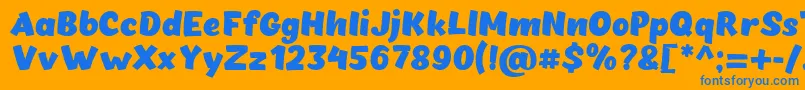 Chekharda BoldItalic Font – Blue Fonts on Orange Background