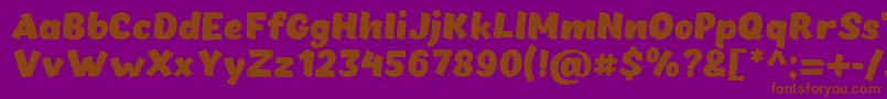 Chekharda BoldItalic Font – Brown Fonts on Purple Background