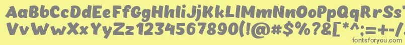 Weitere Informationen zur Chekharda BoldItalic-Schriftart Chekharda BoldItalic-Schriftart – Graue Schriften auf gelbem Hintergrund