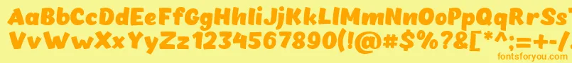 Chekharda BoldItalic Font – Orange Fonts on Yellow Background