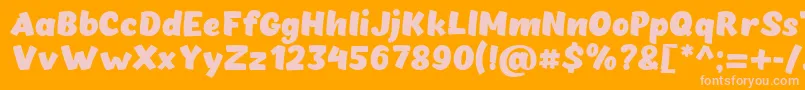 Chekharda BoldItalic Font – Pink Fonts on Orange Background