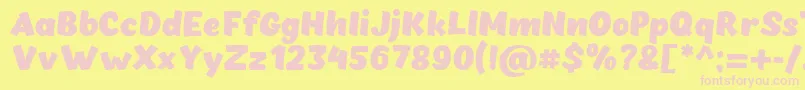 Chekharda BoldItalic Font – Pink Fonts on Yellow Background