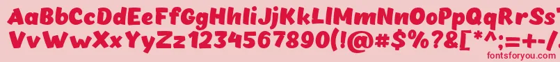 Chekharda BoldItalic Font – Red Fonts on Pink Background