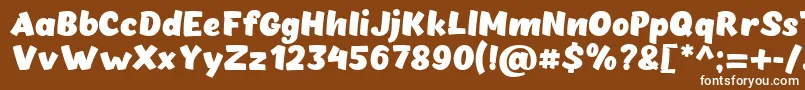 Шрифт Chekharda BoldItalic – белые шрифты на коричневом фоне