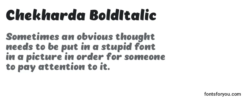 Chekharda BoldItalic Font