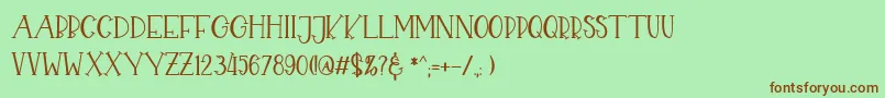 CHEKIDOT Font – Brown Fonts on Green Background