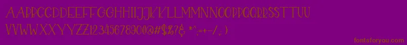 CHEKIDOT Font – Brown Fonts on Purple Background