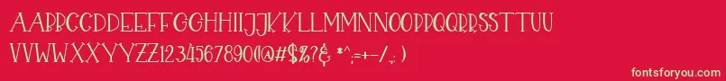 CHEKIDOT Font – Green Fonts on Red Background