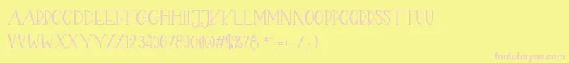 CHEKIDOT Font – Pink Fonts on Yellow Background