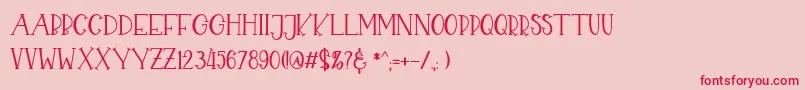 CHEKIDOT Font – Red Fonts on Pink Background