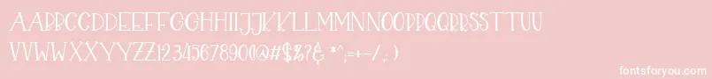 CHEKIDOT Font – White Fonts on Pink Background