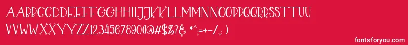 CHEKIDOT Font – White Fonts on Red Background