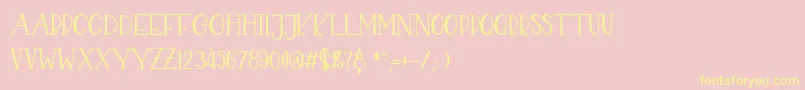 CHEKIDOT Font – Yellow Fonts on Pink Background