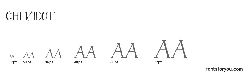 CHEKIDOT Font Sizes