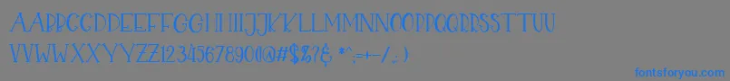 CHEKIDOT Font – Blue Fonts on Gray Background