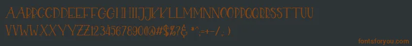 CHEKIDOT Font – Brown Fonts on Black Background