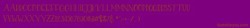 CHEKIDOT Font – Brown Fonts on Purple Background