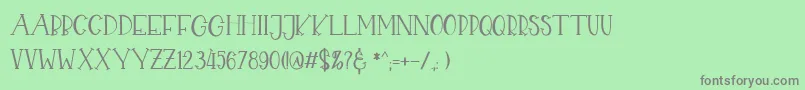 CHEKIDOT Font – Gray Fonts on Green Background