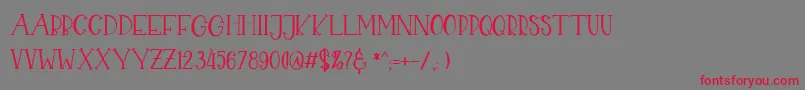 CHEKIDOT Font – Red Fonts on Gray Background