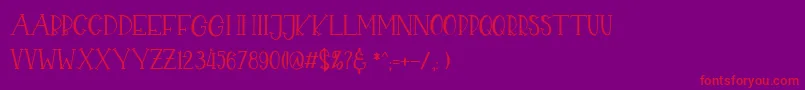fuente CHEKIDOT – Fuentes Rojas Sobre Fondo Morado