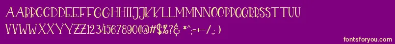 CHEKIDOT Font – Yellow Fonts on Purple Background
