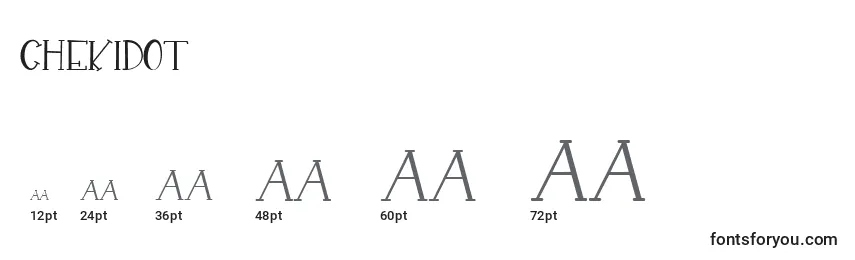 Tamaños de fuente CHEKIDOT (123239)