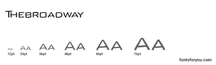 Thebroadway Font Sizes
