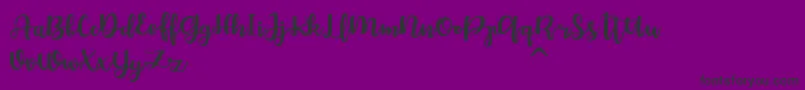 Chellion Font – Black Fonts on Purple Background