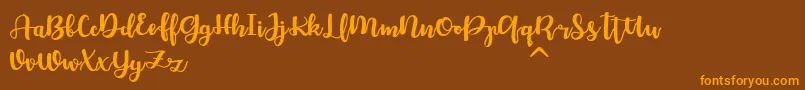 Chellion Font – Orange Fonts on Brown Background
