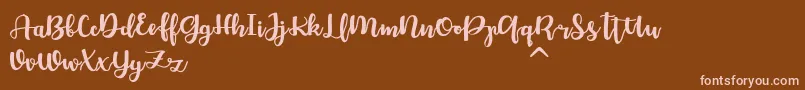 Chellion Font – Pink Fonts on Brown Background