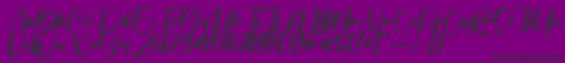 Chellyne Font – Black Fonts on Purple Background