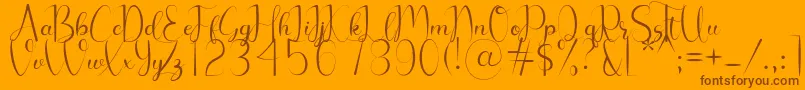 Chelosia Font – Brown Fonts on Orange Background