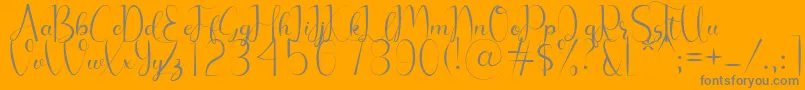 Chelosia Font – Gray Fonts on Orange Background