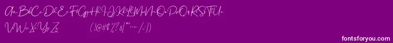 Шрифт Chelsea Olivia – белые шрифты на фиолетовом фоне