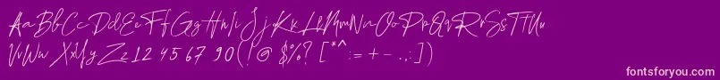 Chelsea Queen Demo Font – Pink Fonts on Purple Background