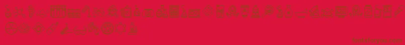 Chemistry Icon Font – Brown Fonts on Red Background