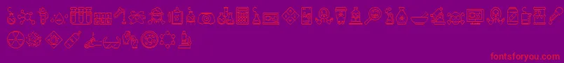 Chemistry Icon-fontti – punaiset fontit violetilla taustalla