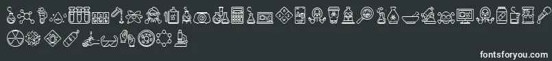Czcionka Chemistry Icon – białe czcionki