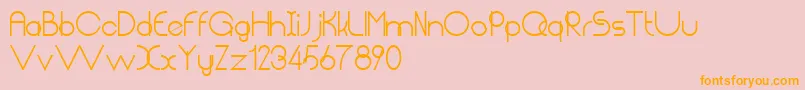 Chempaka Ranting bold Font – Orange Fonts on Pink Background