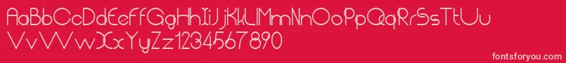 Chempaka Ranting bold Font – Pink Fonts on Red Background