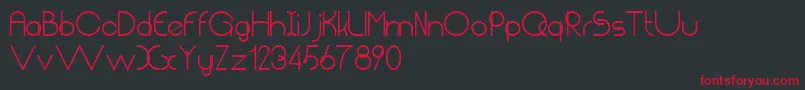 フォントChempaka Ranting bold – 黒い背景に赤い文字