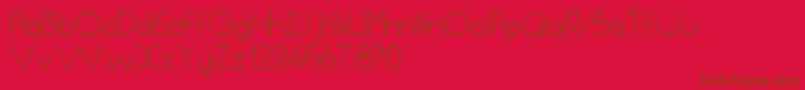 Fonte Chempaka Ranting Outline – fontes marrons em um fundo vermelho