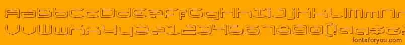 ThundergodIiShadow Font – Brown Fonts on Orange Background