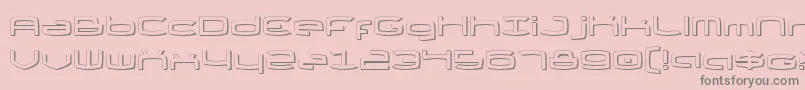 ThundergodIiShadow Font – Gray Fonts on Pink Background
