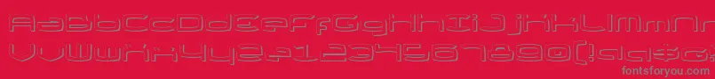 ThundergodIiShadow Font – Gray Fonts on Red Background