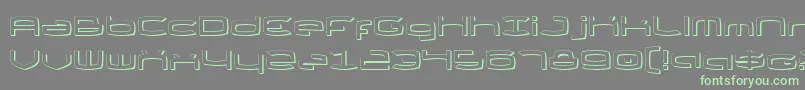 ThundergodIiShadow-Schriftart – Grüne Schriften auf grauem Hintergrund