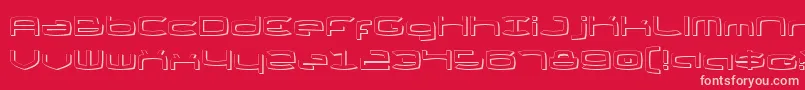 フォントThundergodIiShadow – 赤い背景にピンクのフォント