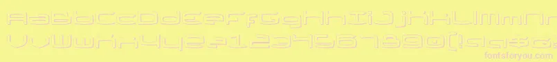 ThundergodIiShadow Font – Pink Fonts on Yellow Background