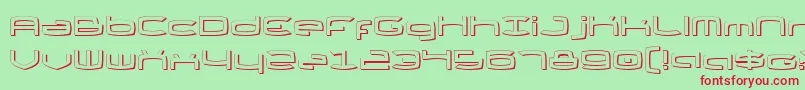 ThundergodIiShadow Font – Red Fonts on Green Background