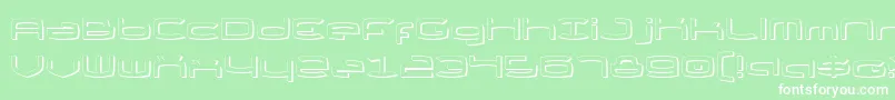 フォントThundergodIiShadow – 緑の背景に白い文字